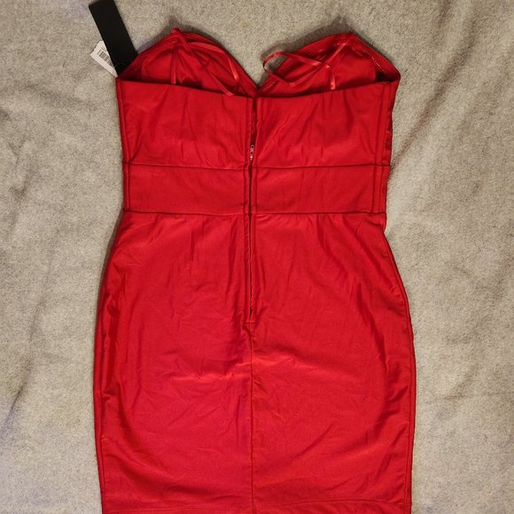 CITY STUDIO Womens Red Strapless Prom Party Mini Dress  Sz 11 NEW w/ TAGS NWT - Picture 6 of 8
